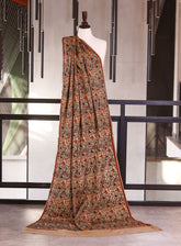 Royal Fashion Embroidered Woolen Shawls - RF25SH I623-J01 Fawn & Multi